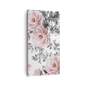 Impression sur toile - Image sur toile - Se perdre dans les fleurs des roses - 65x120 cm