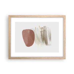 Affiche dans un chêne clair - Poster - Colonnade abstraite - 40x30 cm