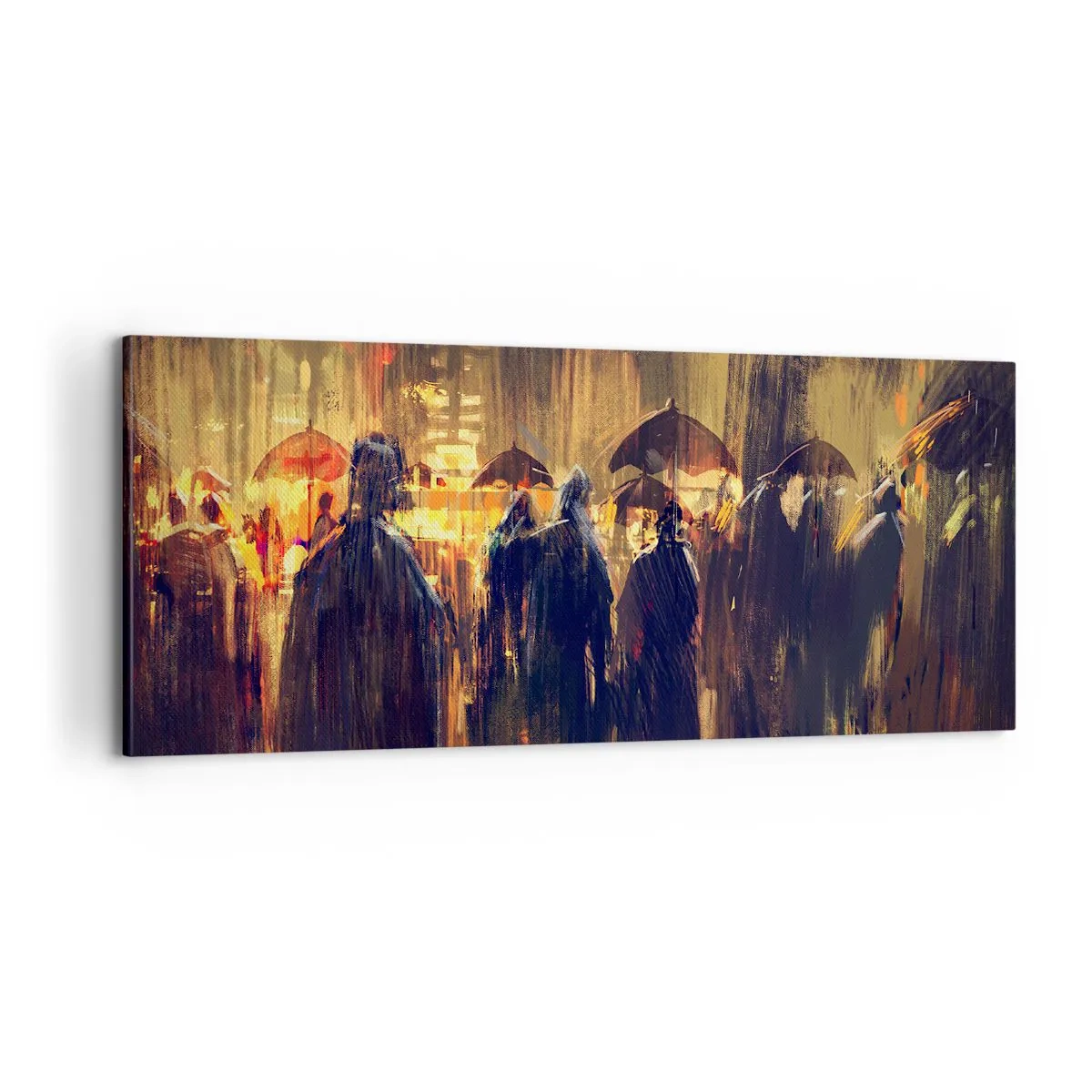 Impression sur toile - Image sur toile - Adeptes de la pluie - 100x40 cm
