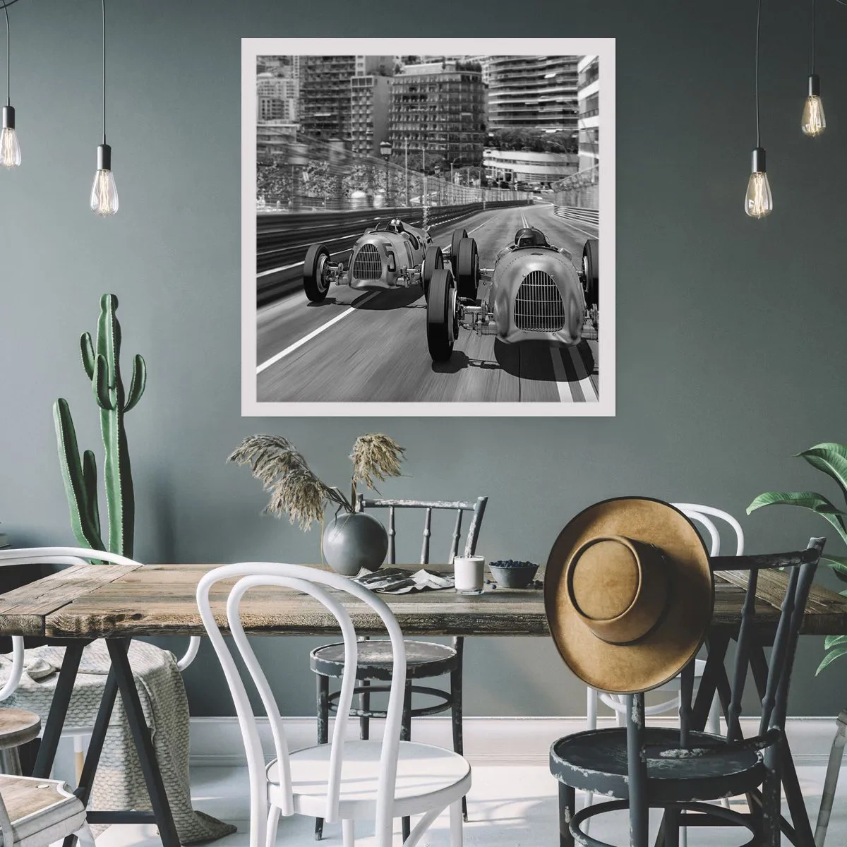 Affiche - Poster - Il y a longtemps à Monté Carlo - 60x60 cm