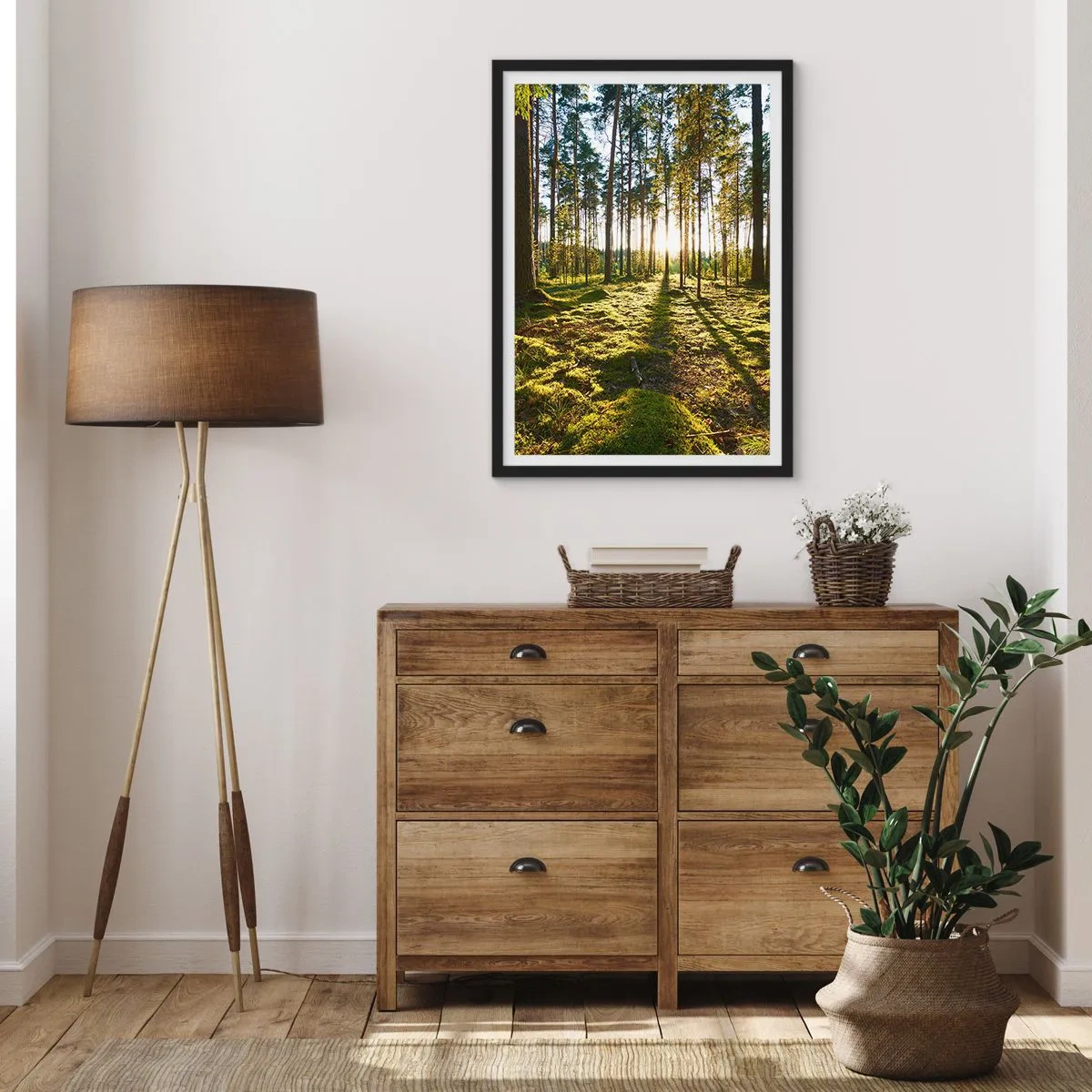 Affiche dans un cadre noir - Poster - … Derrière les sept forêts - 70x100 cm