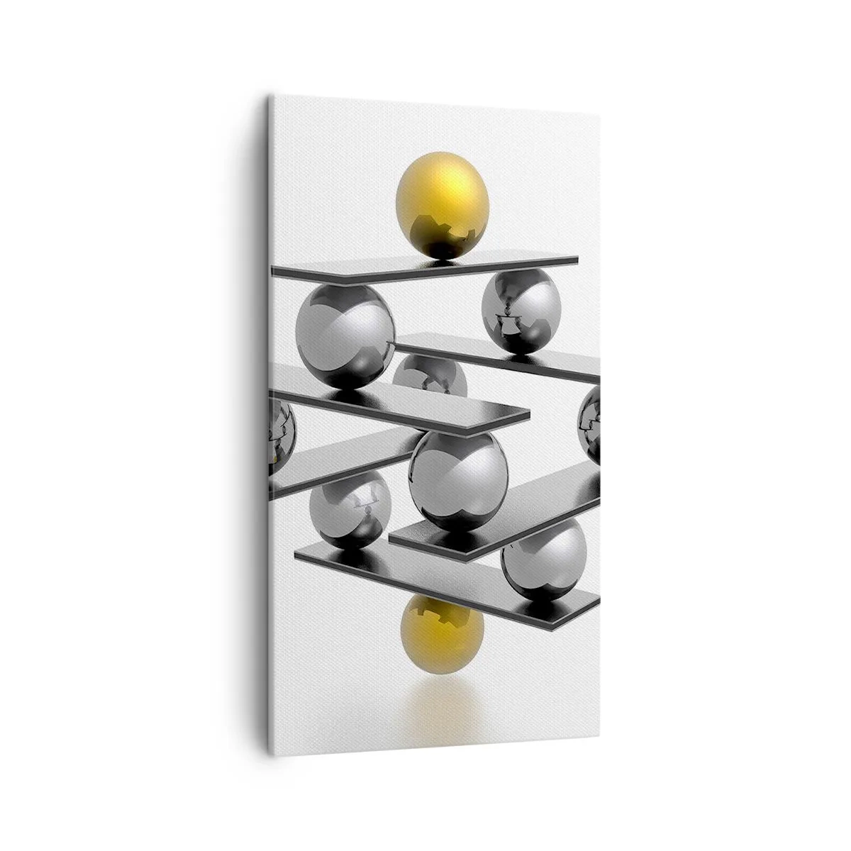Impression sur toile - Image sur toile - Balance d'or et d'argent - 45x80 cm