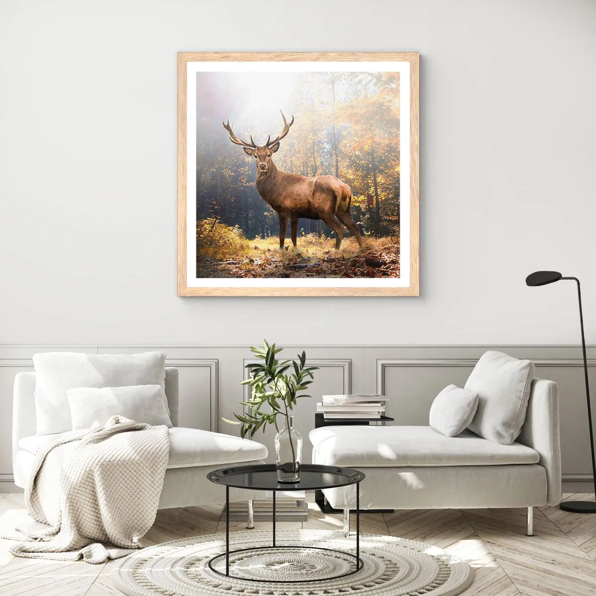 Affiche dans un chêne clair - Poster - Toute sa majesté - 60x60 cm