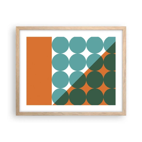 Affiche dans un chêne clair - Poster - En haut et en diagonale - 50x40 cm