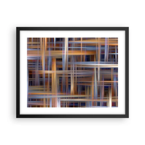 Affiche dans un cadre noir - Poster - Tissé de lumière - 50x40 cm