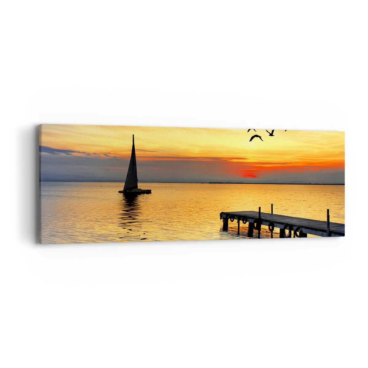 Impression sur toile - Image sur toile - Le soir revient - 90x30 cm