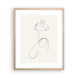 Affiche dans un chêne clair - Poster - En boucle dans les rêves - 40x50 cm