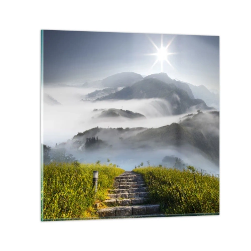 Impression sur verre - Image sur verre - Toujours plus haut vers les nuages - 40x40 cm