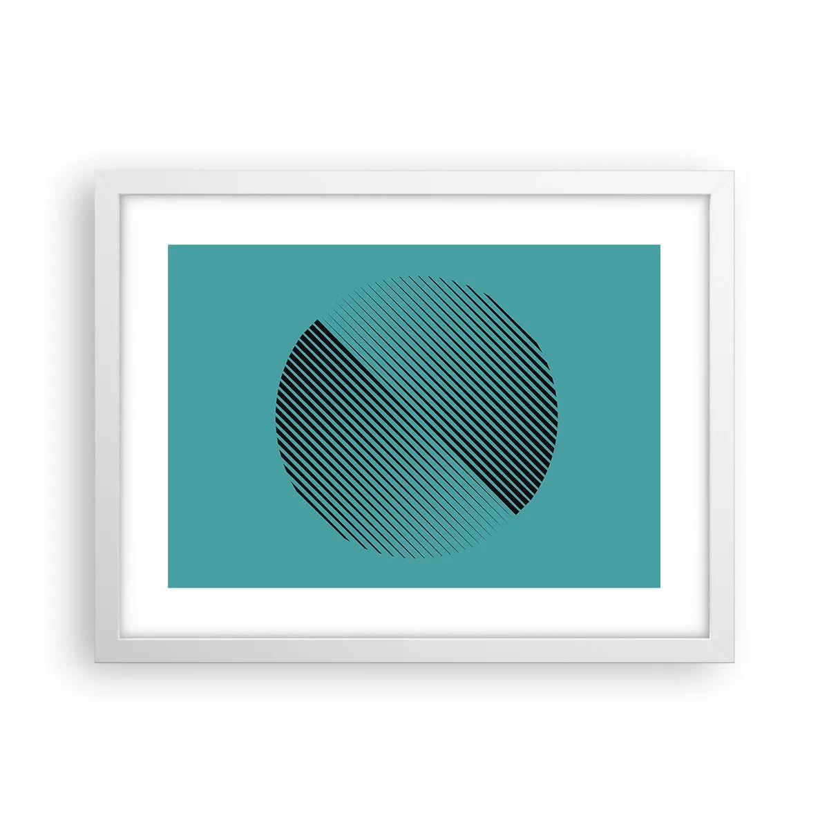 Affiche dans un cadre blanc - Poster - Cercle – une variation géométrique - 40x30 cm