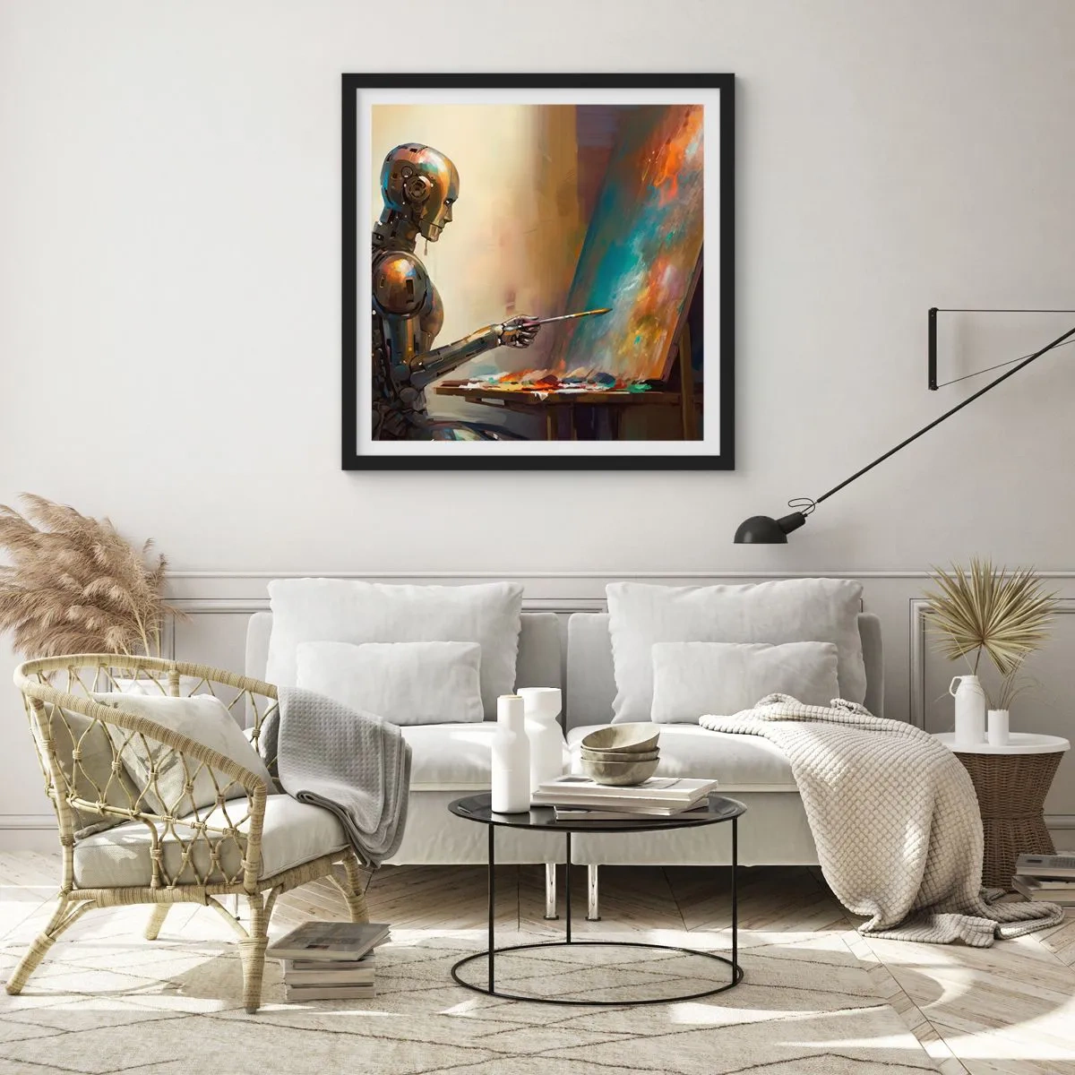 Affiche dans un cadre noir - Poster - L'art du futur - 30x30 cm