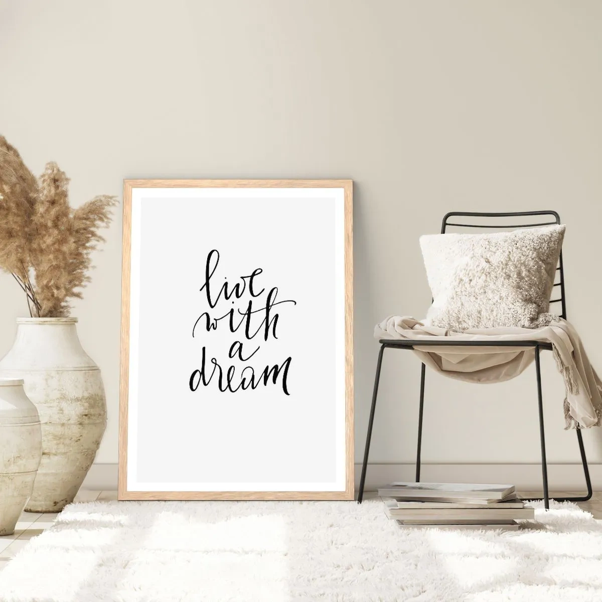 Affiche dans un chêne clair - Poster - Bien sur - 70x100 cm