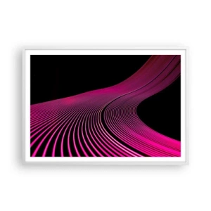 Affiche dans un cadre blanc - Poster - Avenue de lumière - 100x70 cm