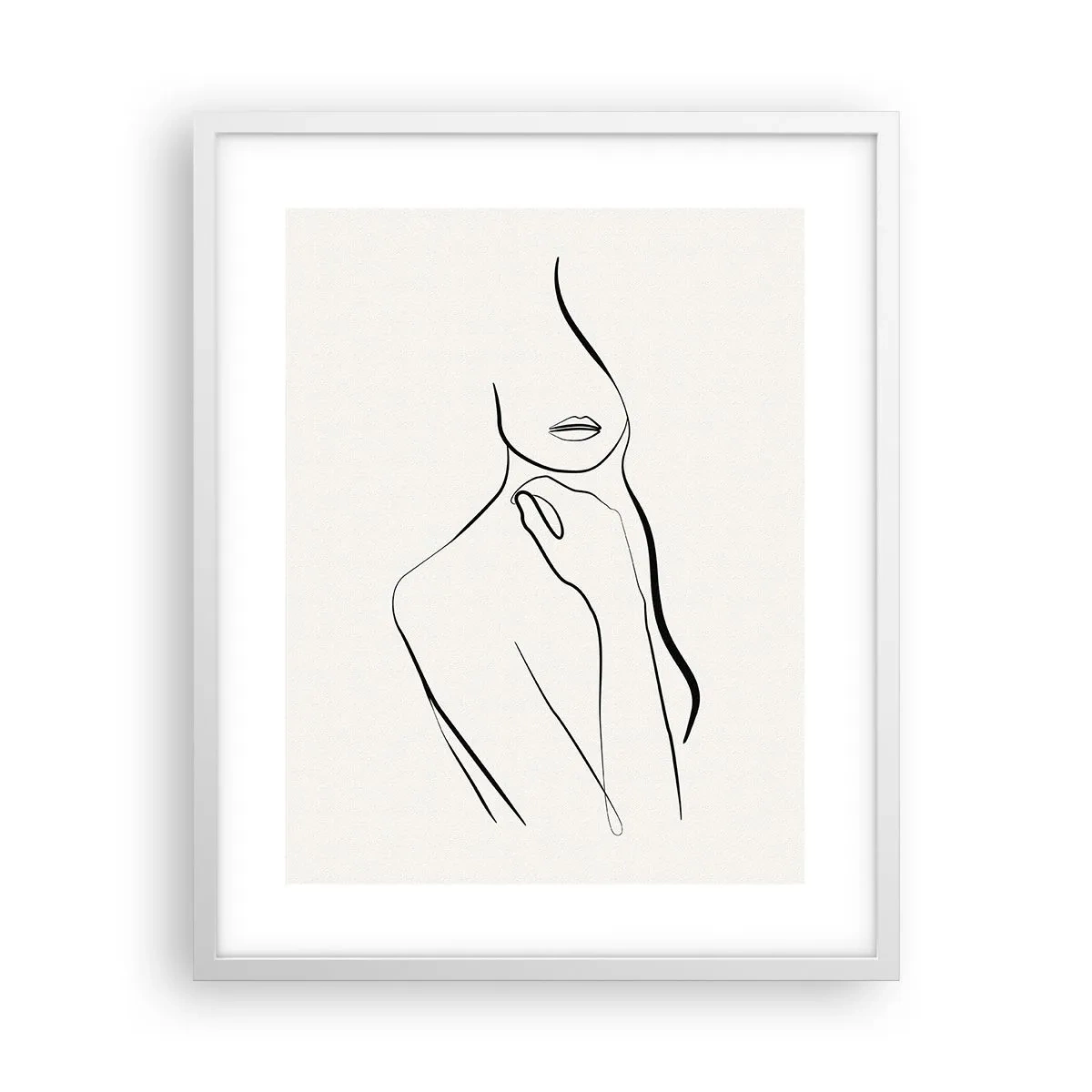 Affiche dans un cadre blanc - Poster - Vague de mélancolie - 40x50 cm