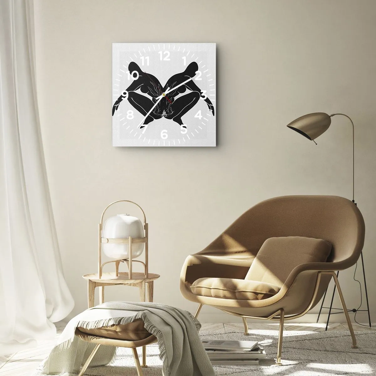 Horloge murale - Pendule murale - Une âme commune - 30x30 cm