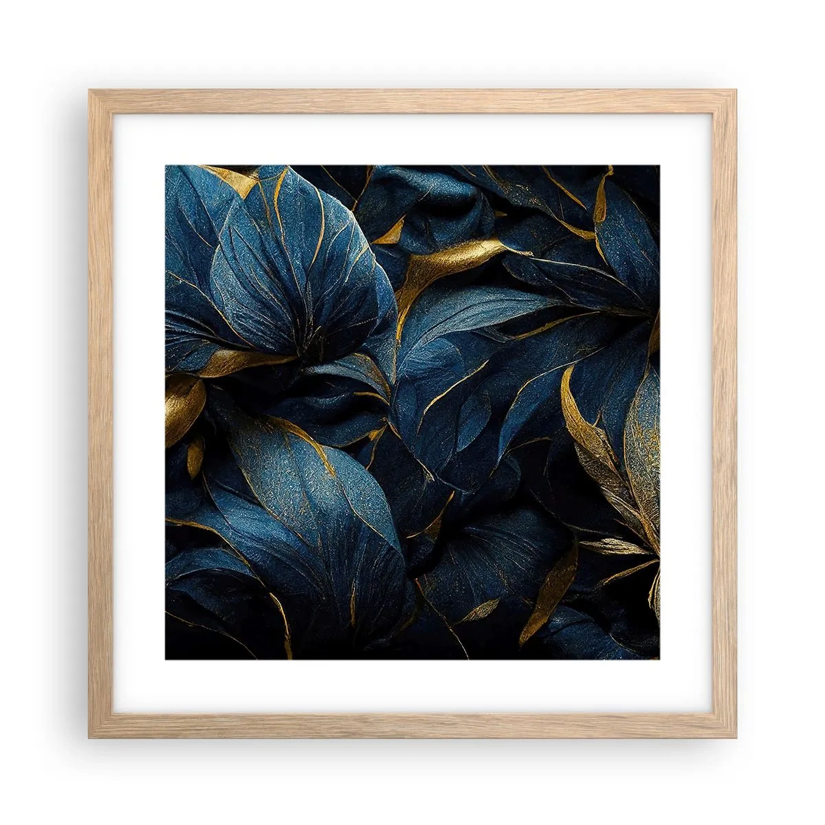 Affiche dans un chêne clair - Poster - Des dessous dorés - 40x40 cm