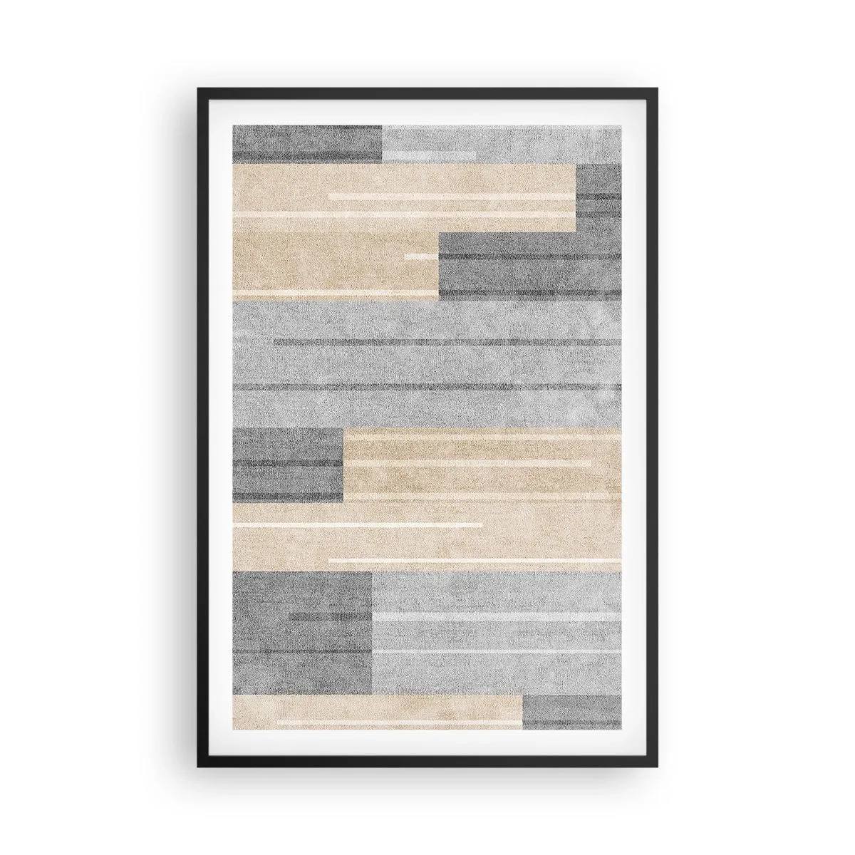 Affiche dans un cadre noir - Poster - Composition : se tenir droit - 61x91 cm