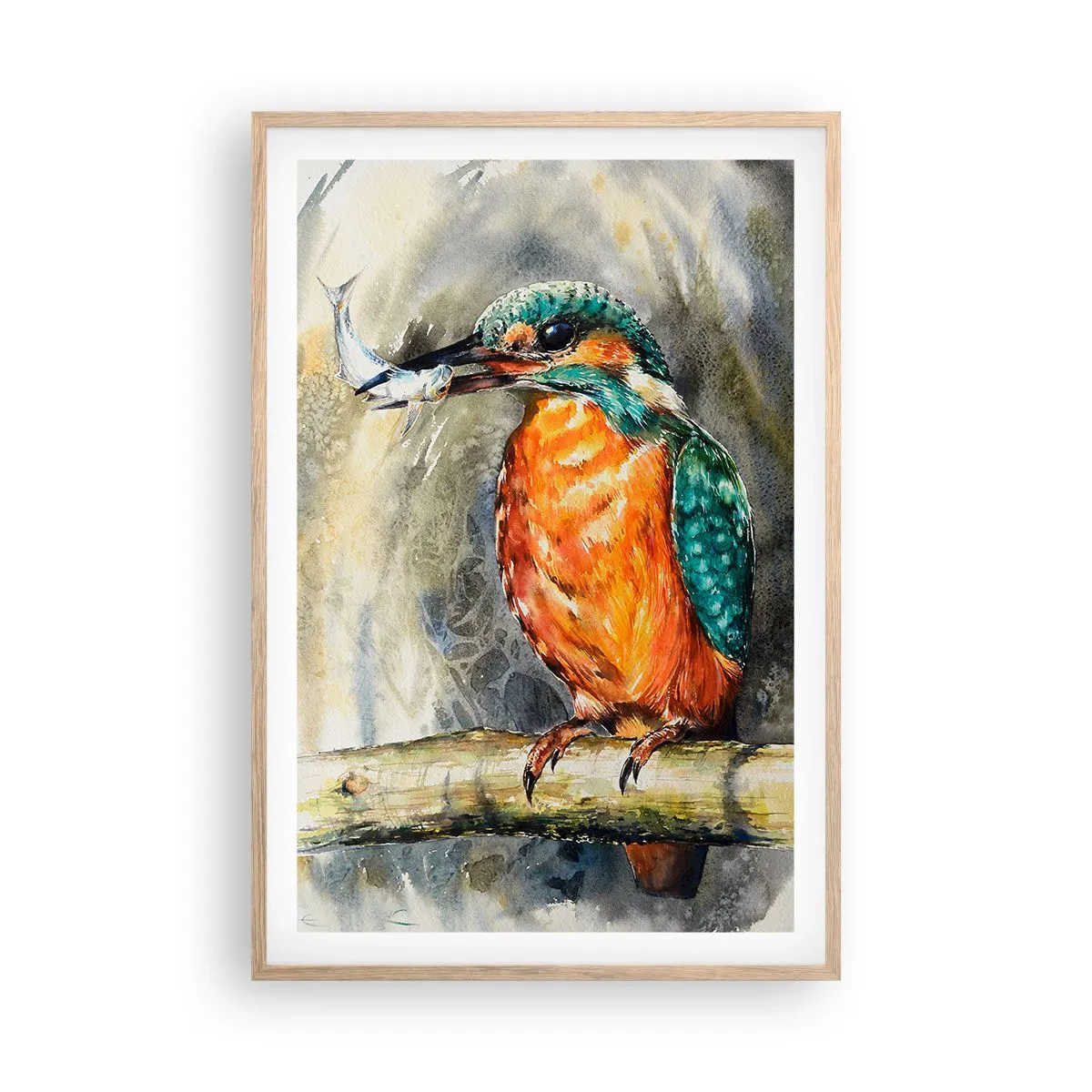 Affiche dans un chêne clair - Poster - Loi de la nature - 61x91 cm