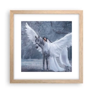 Affiche dans un chêne clair - Poster - Un moment inspiré - 30x30 cm