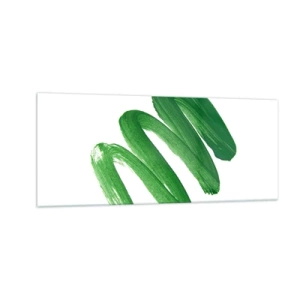 Impression sur verre - Image sur verre - Blague verte - 100x40 cm