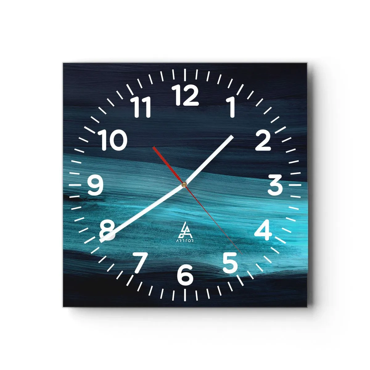 Horloge murale - Pendule murale - Suivez le courant - 30x30 cm