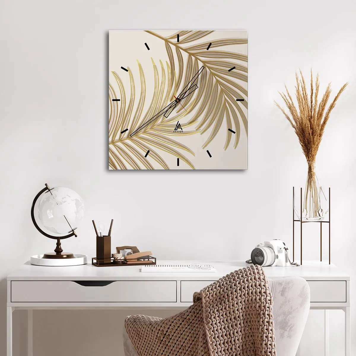 Horloge murale - Pendule murale - Palme d'or! - 40x40 cm