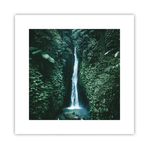 Affiche - Poster - Fontaine tropicale - 30x30 cm