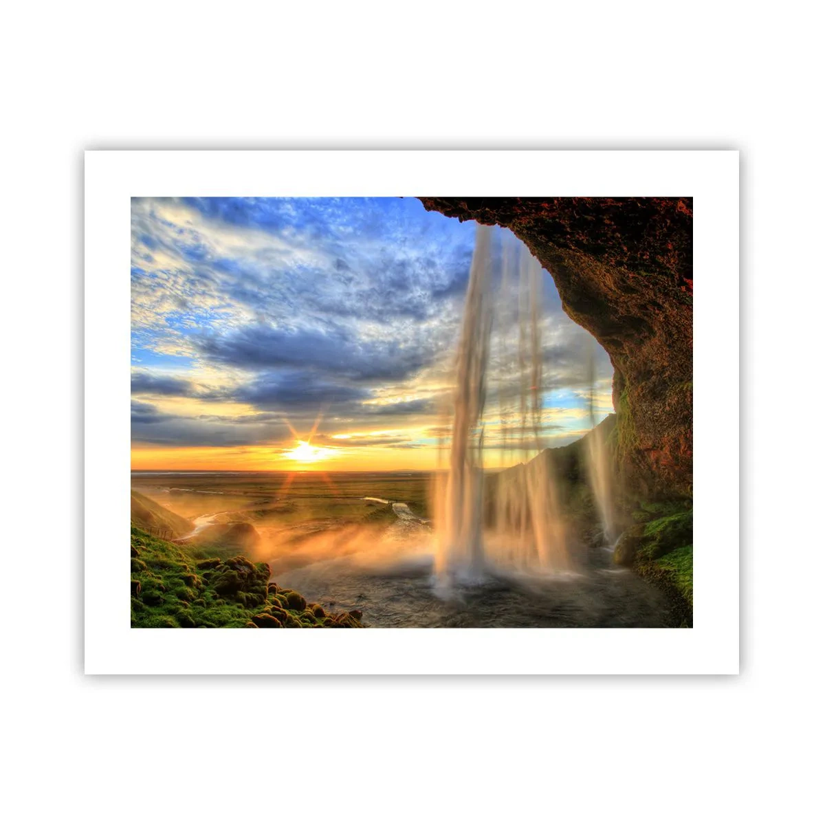 Affiche - Poster - Le monde derrière un voile de gouttes - 50x40 cm