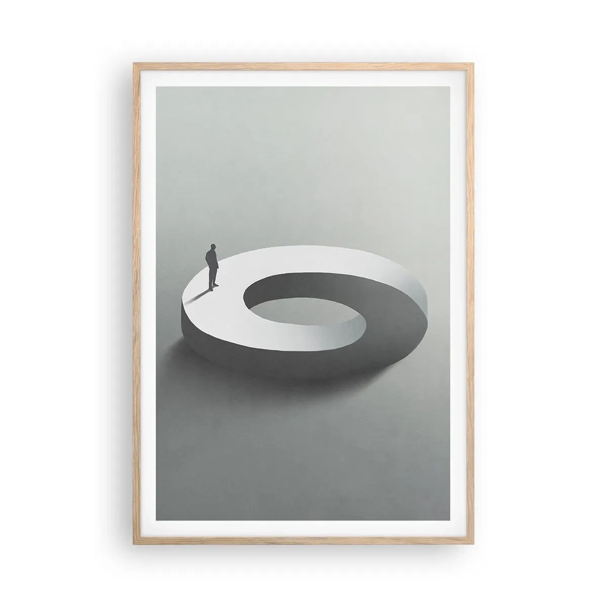 Affiche dans un chêne clair - Poster - Et sois intelligent ici - 70x100 cm