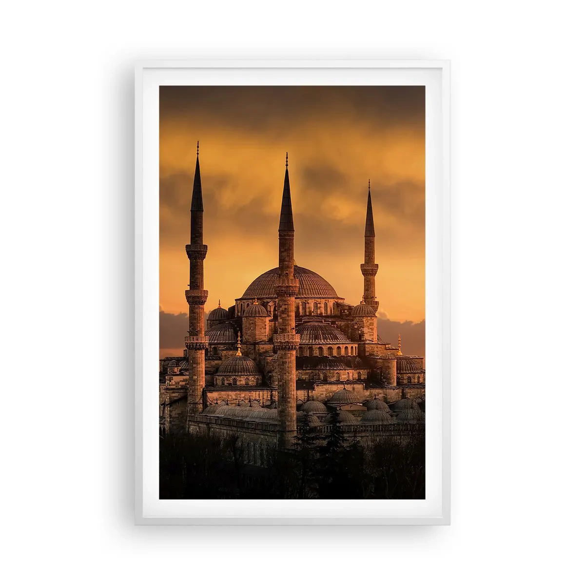 Affiche dans un cadre blanc - Poster - Dieu est grand - 61x91 cm