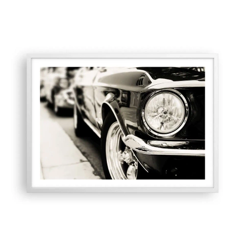 Affiche dans un cadre blanc - Poster - Brillance permanente - 70x50 cm