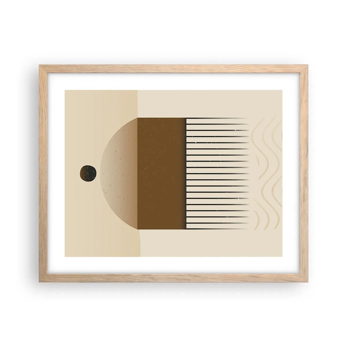 Affiche dans un chêne clair - Poster - Différents états - 50x40 cm