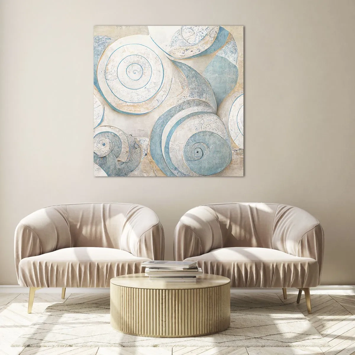 Impression sur verre - Image sur verre - Que cache la coque ? - 40x40 cm