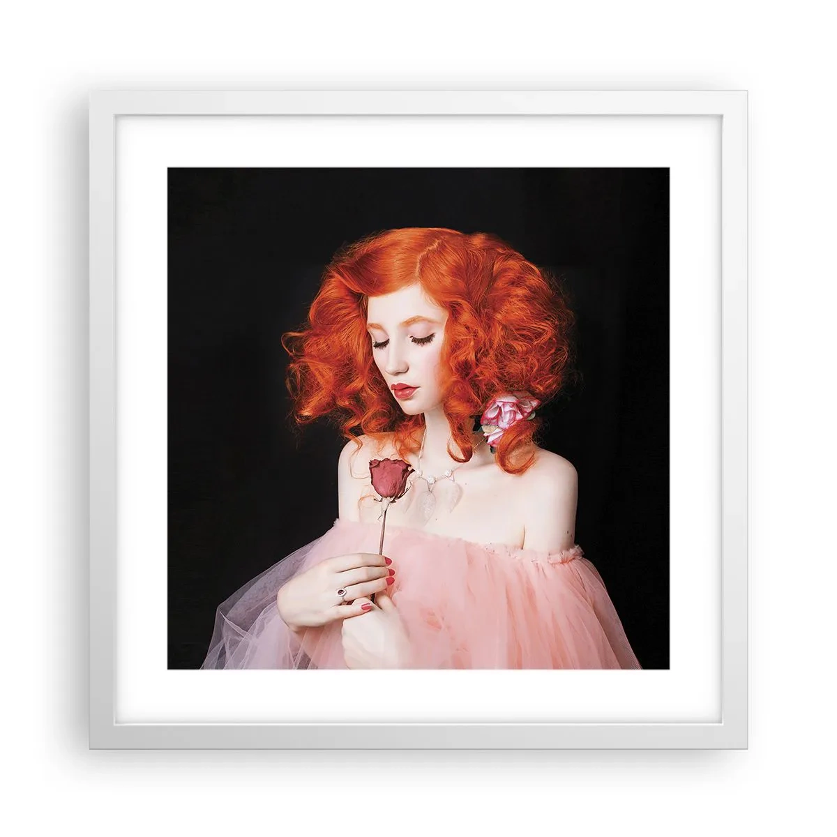 Affiche dans un cadre blanc - Poster - De style baroque - 40x40 cm