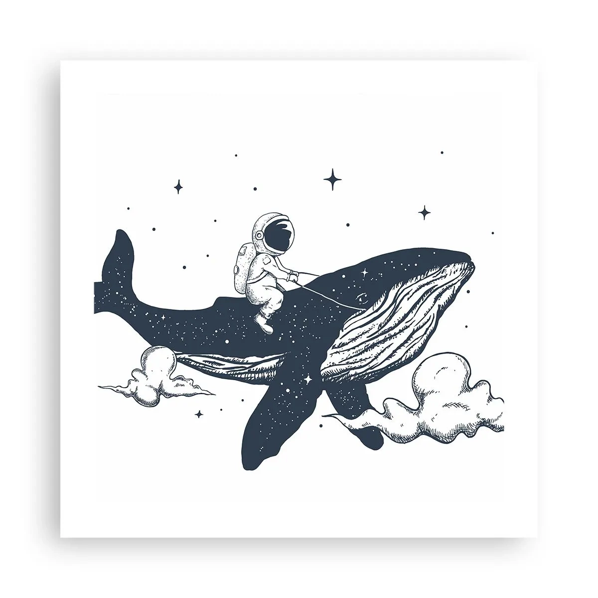 Affiche - Poster - Aventure spatiale - 50x50 cm