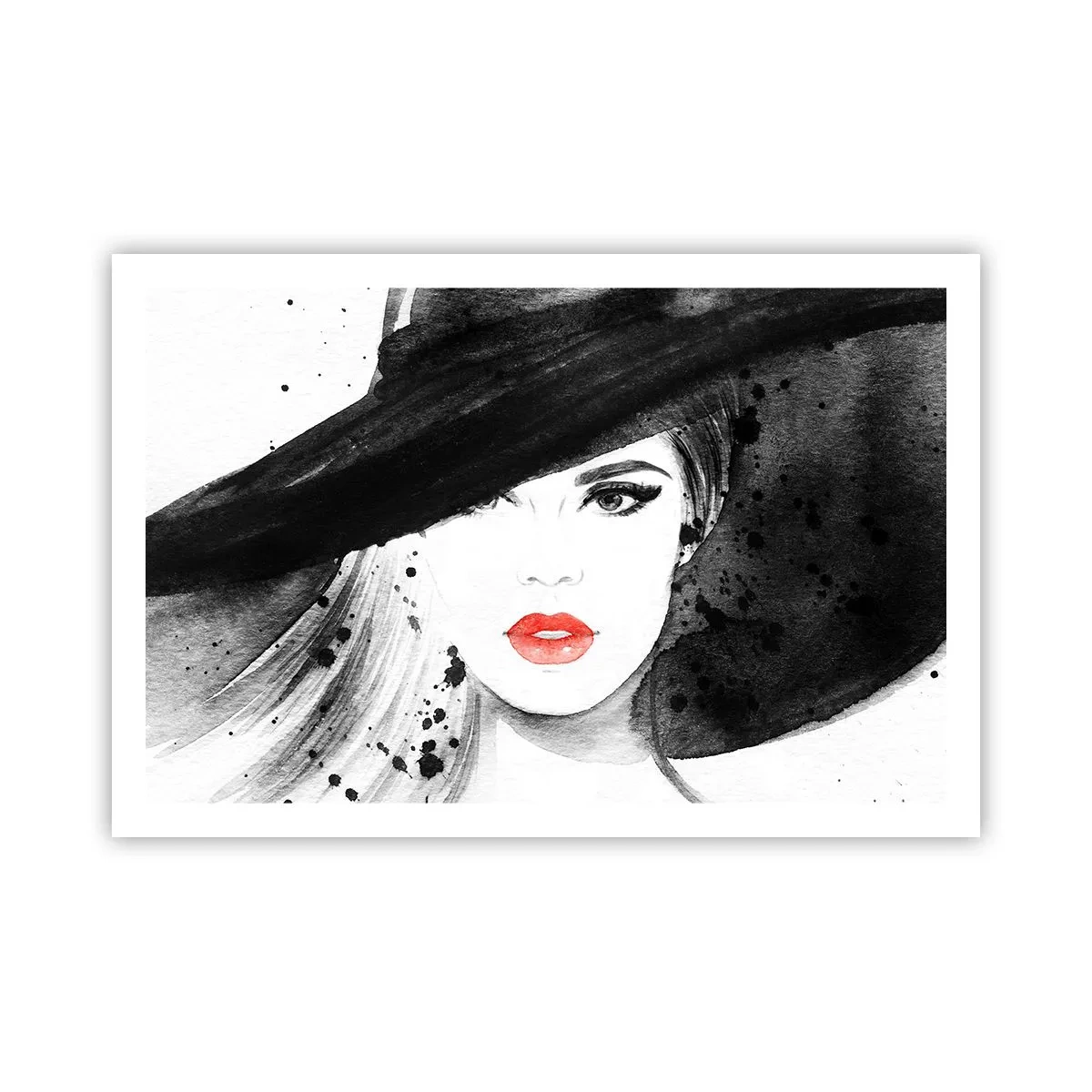 Affiche - Poster - Dame en noir - 91x61 cm