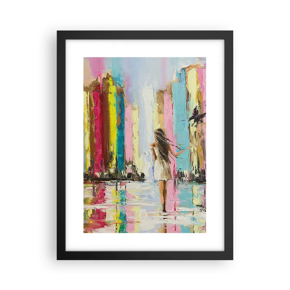 Affiche dans un cadre noir - Poster - Viens avec moi - 30x40 cm