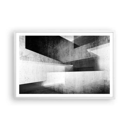 Affiche dans un cadre blanc - Poster - Structure de l'espace - 91x61 cm