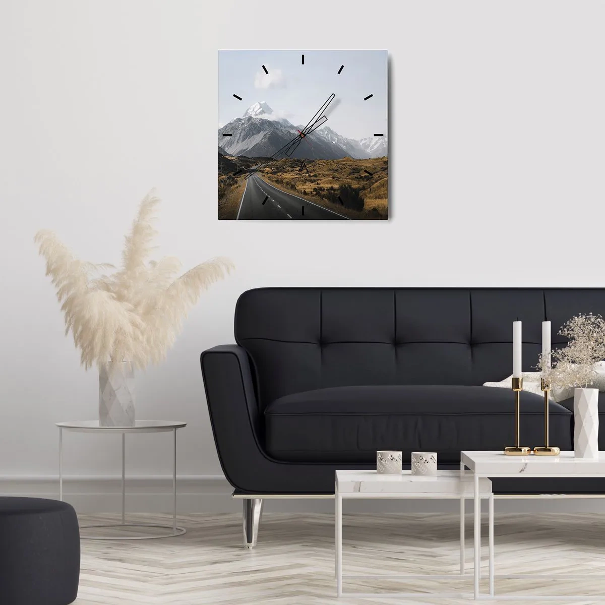 Horloge murale - Pendule murale - Chemin vers le coeur de la montagne - 40x40 cm