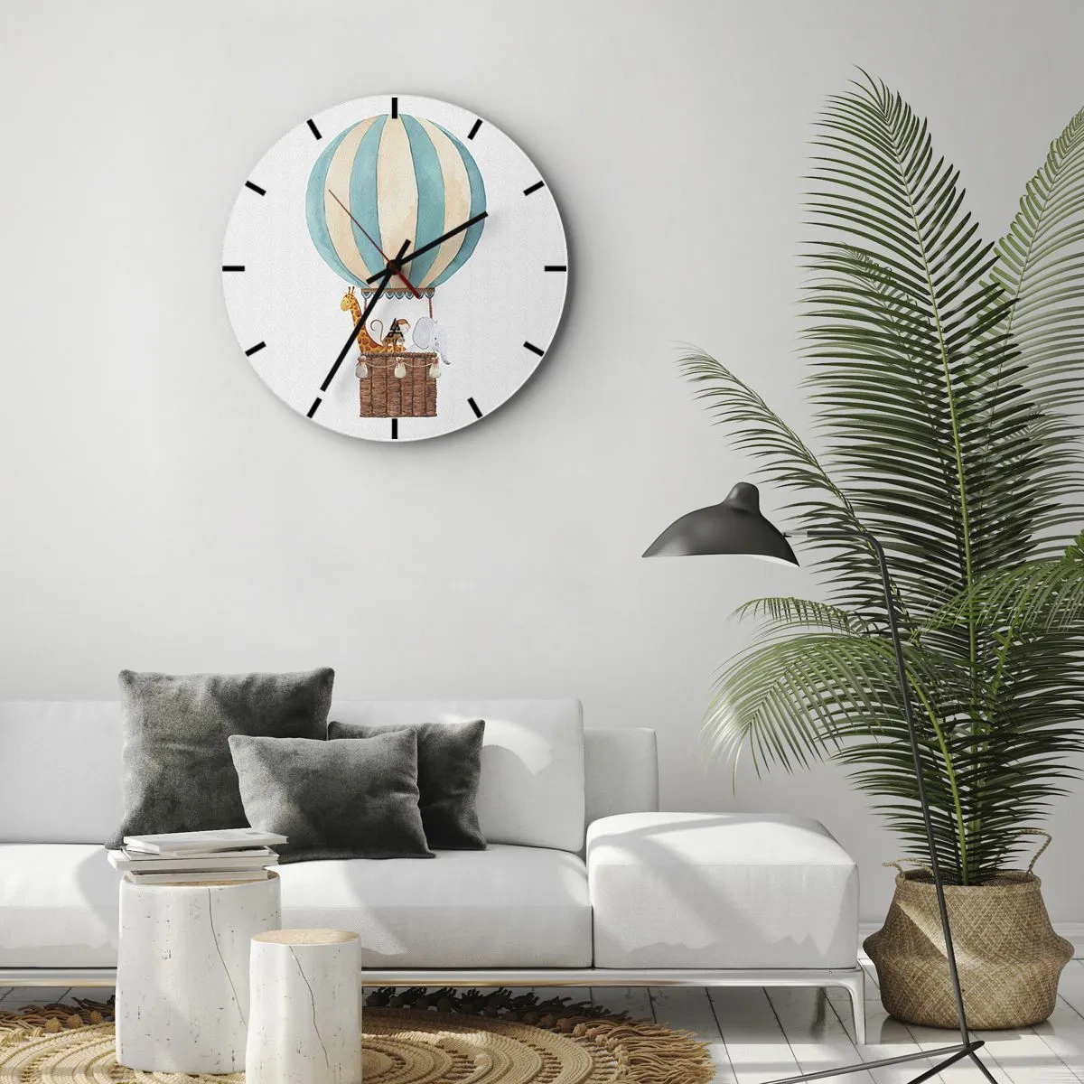 Horloge murale - Pendule murale - Voyage fantastique - 30x30 cm