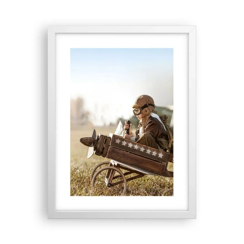 Affiche dans un cadre blanc - Poster - Départ vers un rêve - 30x40 cm