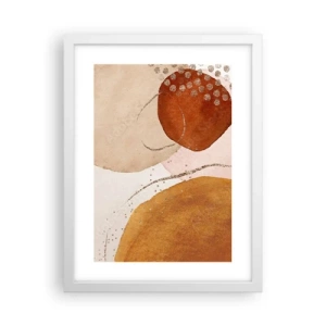Affiche dans un cadre blanc - Poster - Rondeur et mouvement - 30x40 cm