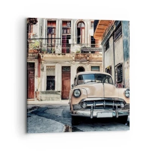 Impression sur toile - Image sur toile - Sieste à La Havane - 70x70 cm