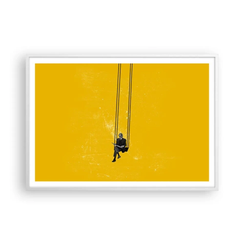 Affiche dans un cadre blanc - Poster - Un jour comme tous les jours - 100x70 cm