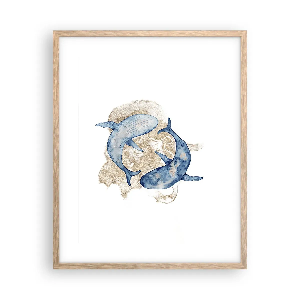 Affiche dans un chêne clair - Poster - Amis ou amoureux? - 40x50 cm