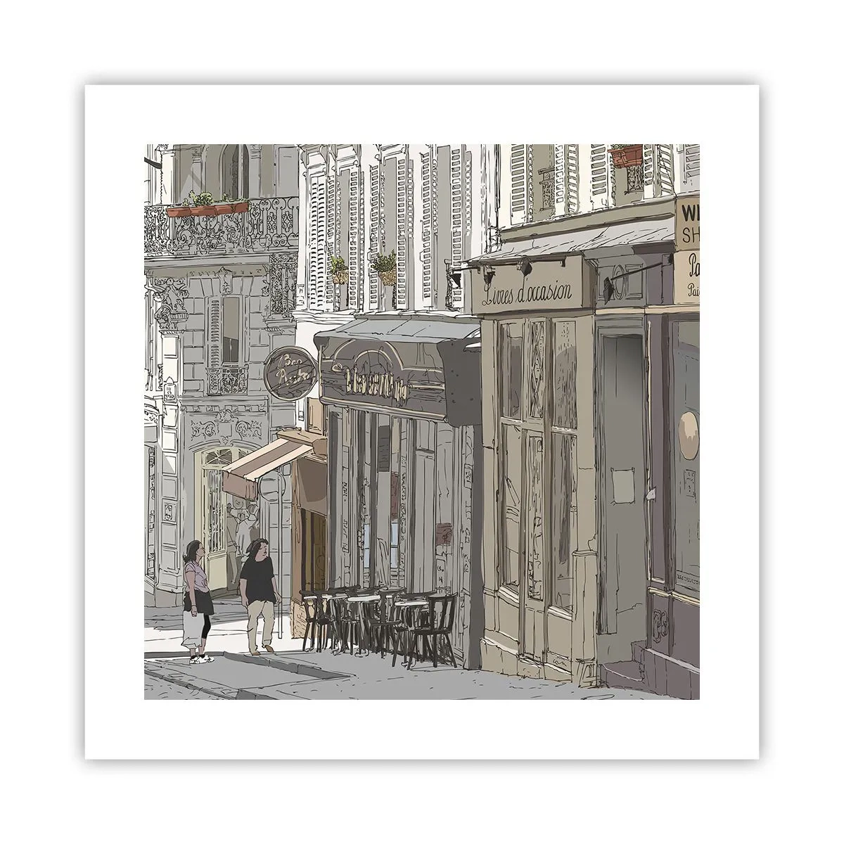 Affiche - Poster - Joie de la ville - 40x40 cm