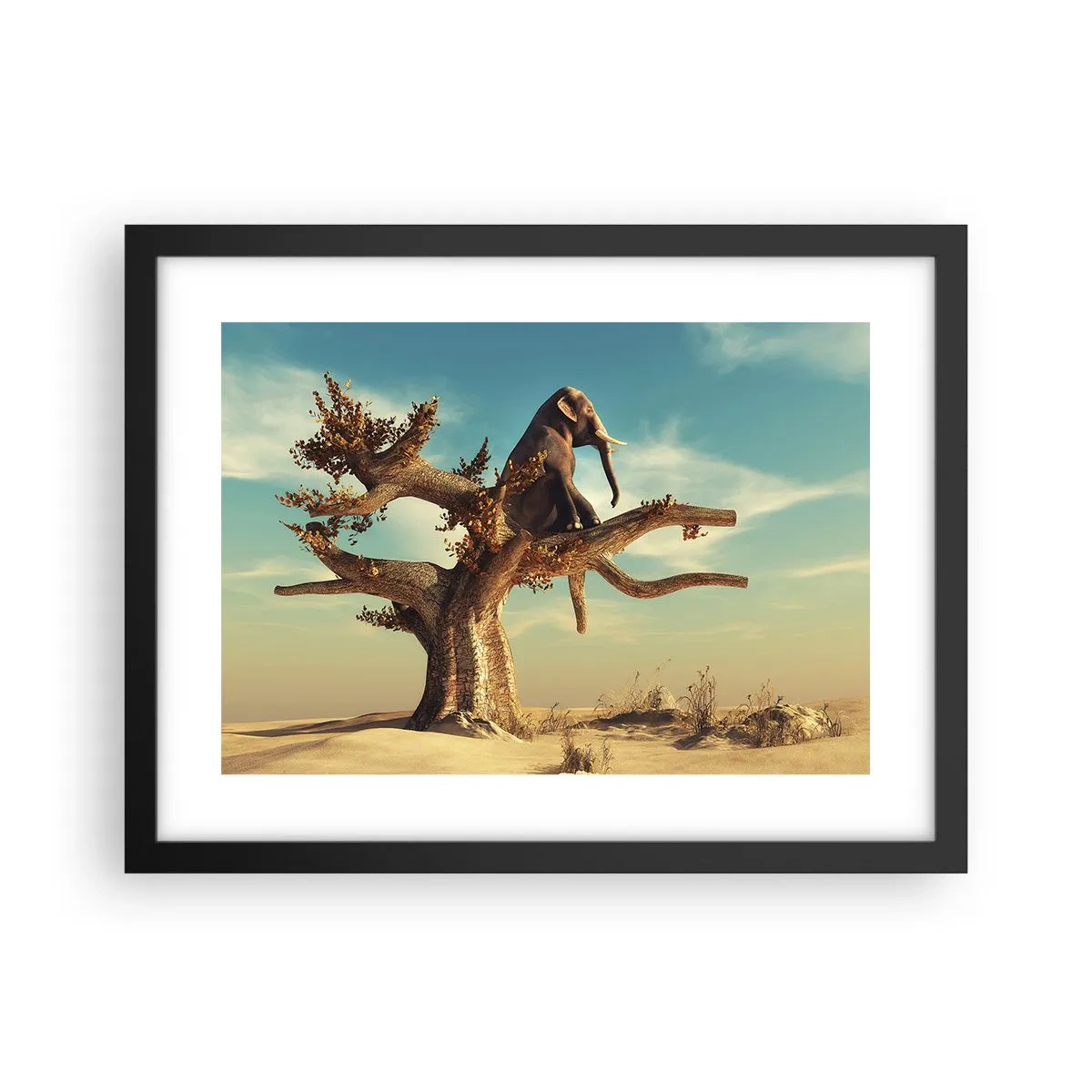 Affiche dans un cadre noir - Poster - Nouveau point de vue - 40x30 cm