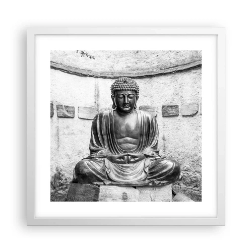 Affiche dans un cadre blanc - Poster - A la source de la paix - 40x40 cm