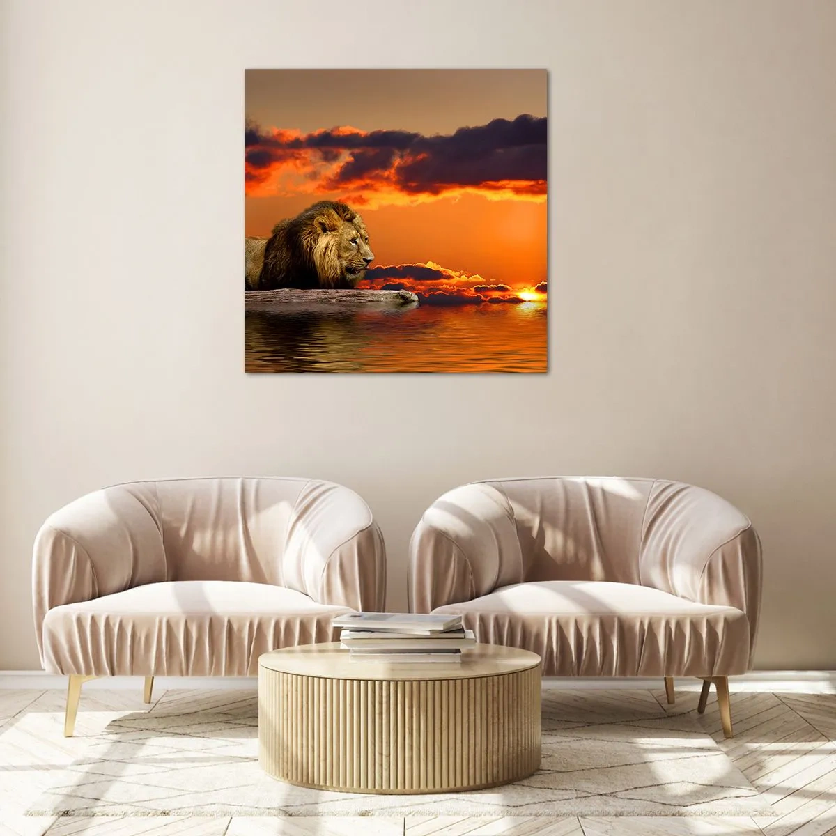 Impression sur verre - Image sur verre - Le roi de la nature - 30x30 cm