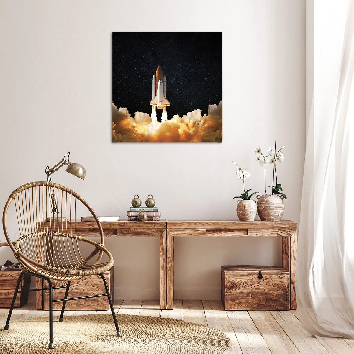 Impression sur toile - Image sur toile - Ad astra! - 50x50 cm