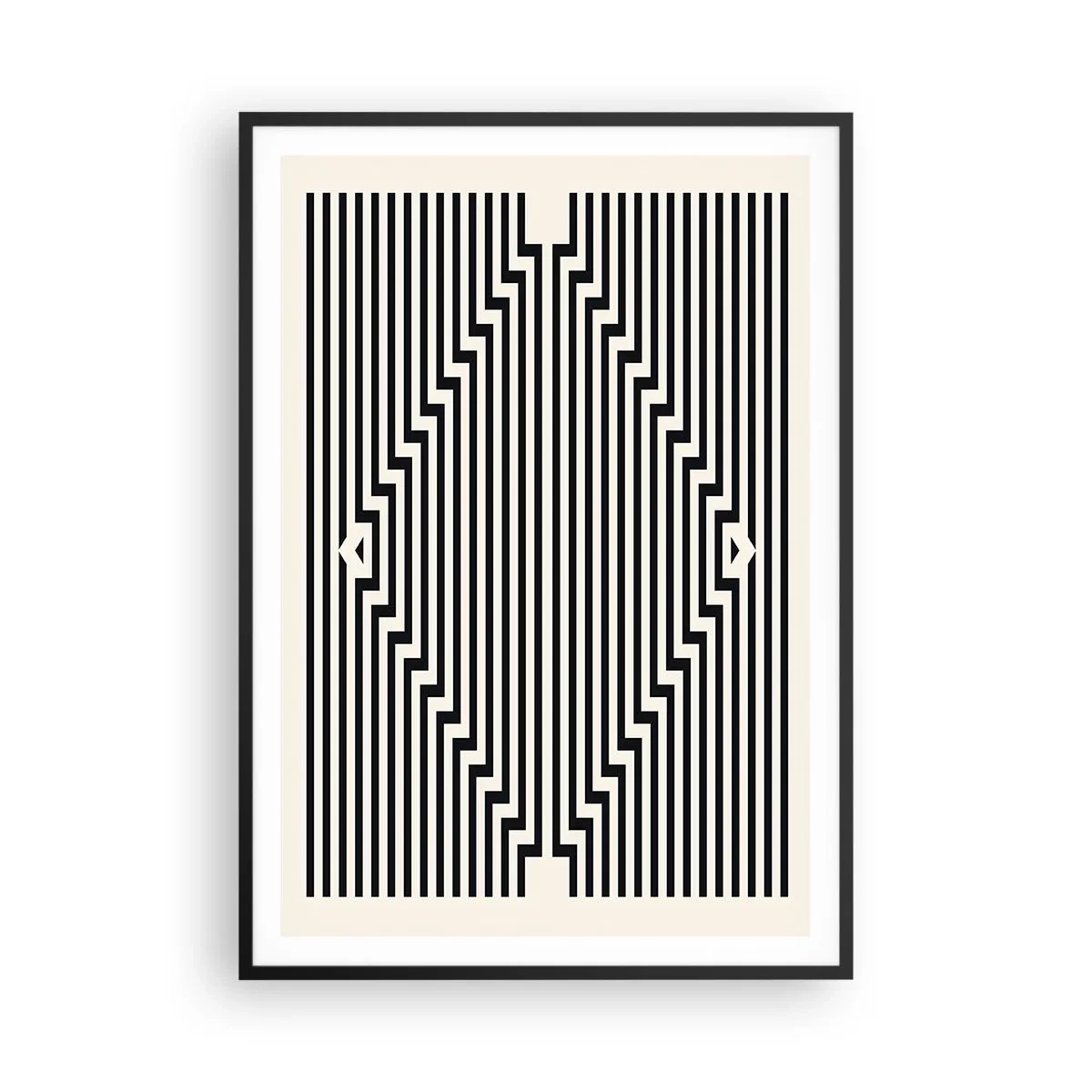 Affiche dans un cadre noir - Poster - Illusion géométrique - 70x100 cm